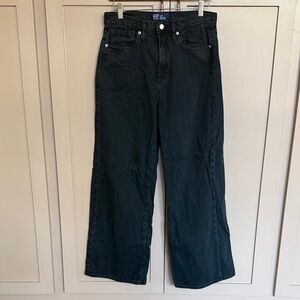 Women's GAP high rise wide leg black jeans (6R)